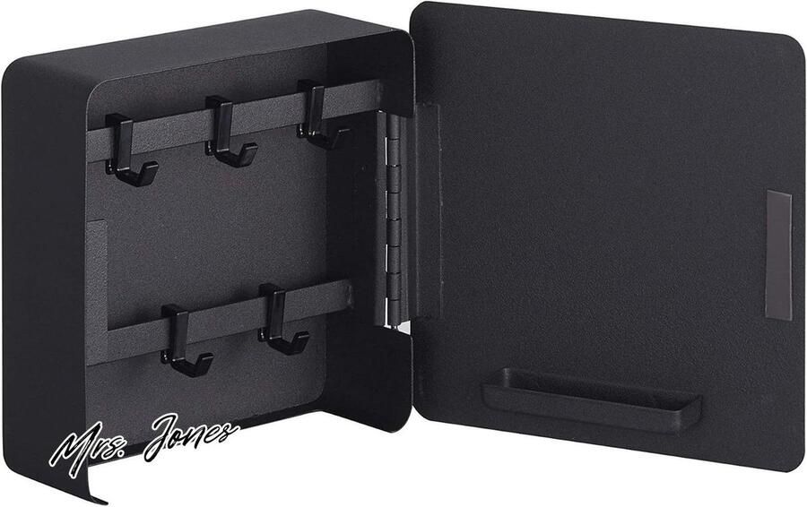 Mrs. Jones Tower magnetische sleutelkast zwart minimalistisch 158 x 55 x 158 cm met sleutelhaken opbergkast organiseren woning