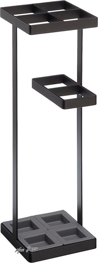 Mrs. Jones Tower paraplustandaard staal zwart één maat parapluhouder opbergoplossing