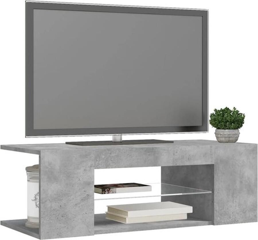 Mrs. Jones TV kast met Led verlichting Moderne Woonkamer Meubels TV Meubels 90X39X30 Cm Grijs