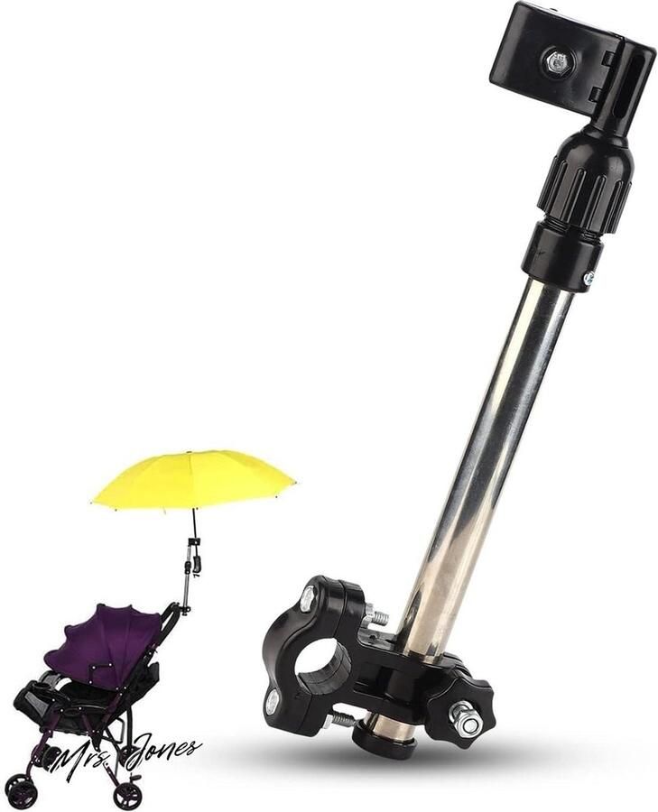 Mrs. Jones Universele Parapluhouder Holde voor Fiets- Elektrische Fiets Kinderwagen Rolstoel