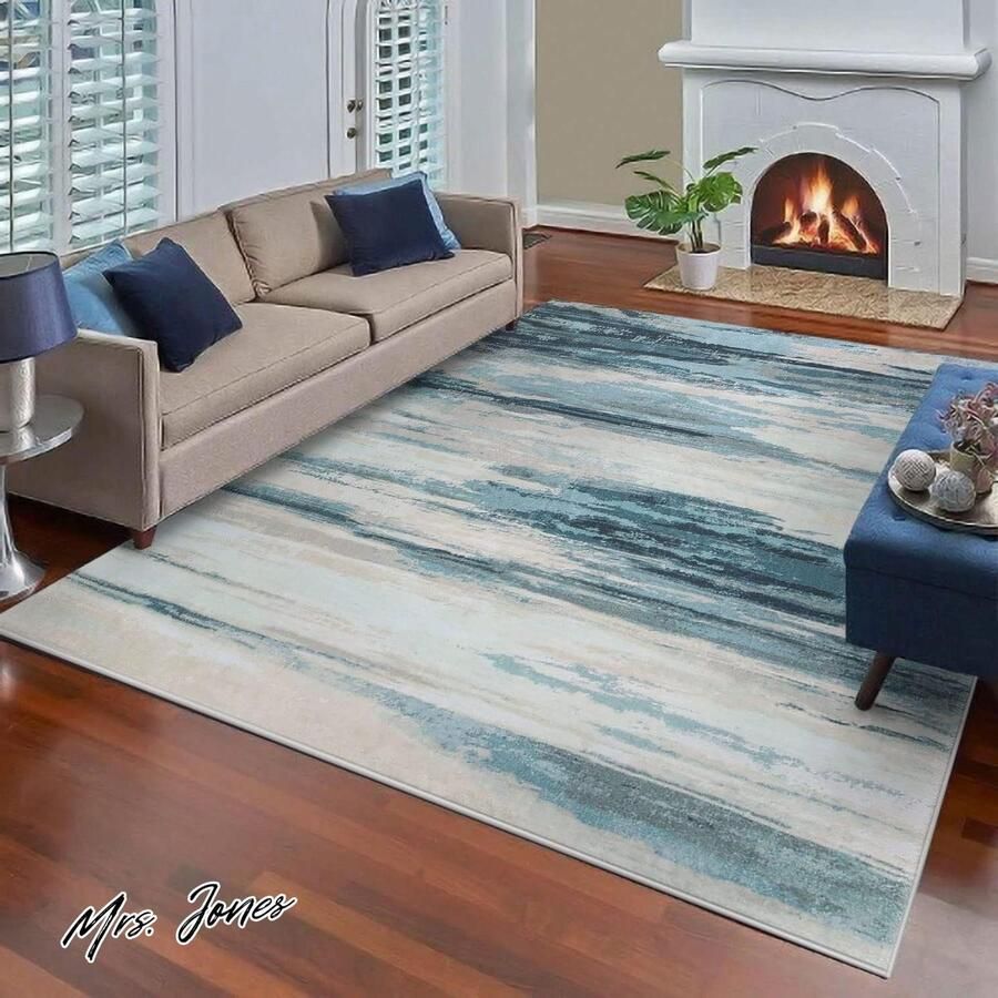 Mrs. Jones Vintage abstract tapijt moderne tapijten zacht antislip tapijt woonkamer slaapkamer kantoor interieurdecoratie 200 x 300 cm grijs10
