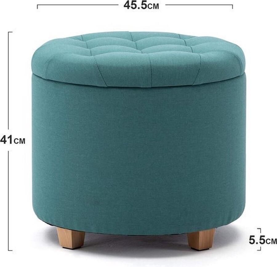 Mrs. Jones Voetenbank Poefkruk met opbergruimte Voetsteun kruk opbergkruk
