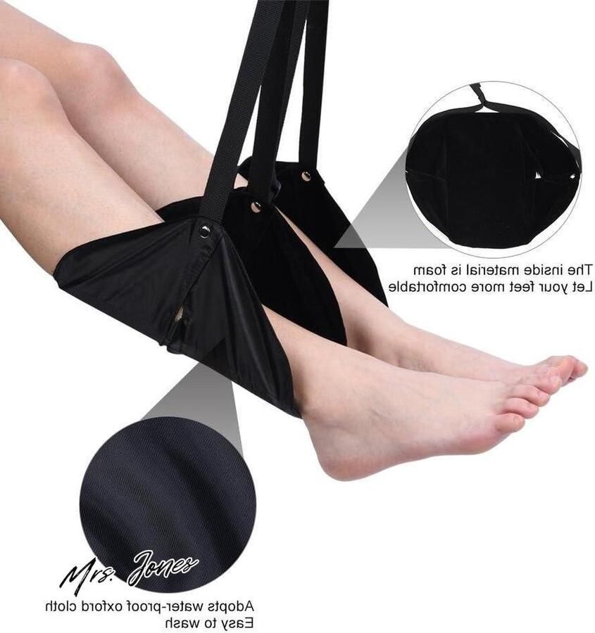 Mrs. Jones Voethangmat onder bureau voetensteun voor vlucht in hoogte verstelbaar draagbare voetsteun voetriem voor binnen ministerie reizen ontspannen