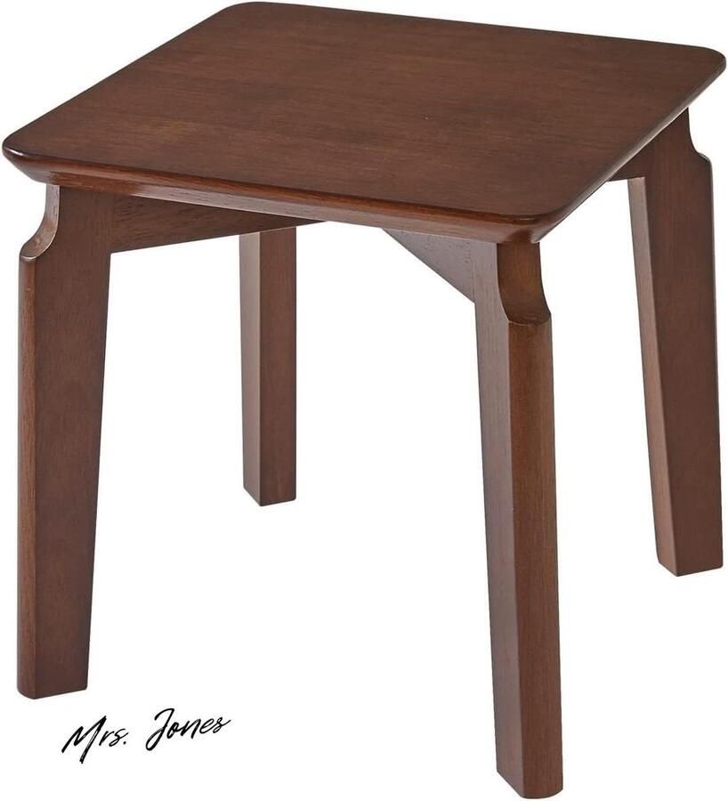 Mrs. Jones Voetkruk massief houten kruk kinderen opstapkruk notenkleur