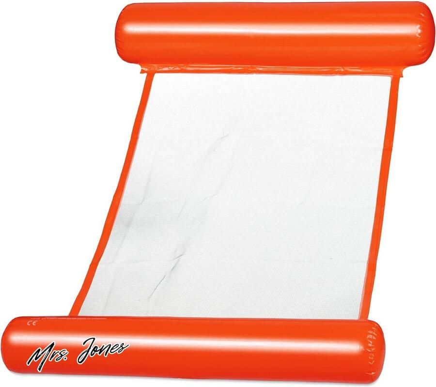 Mrs. Jones Waterhangmat 100 kg Volwassenen Opblaasbaar Luchtbed Net Luchtmatras Oranje