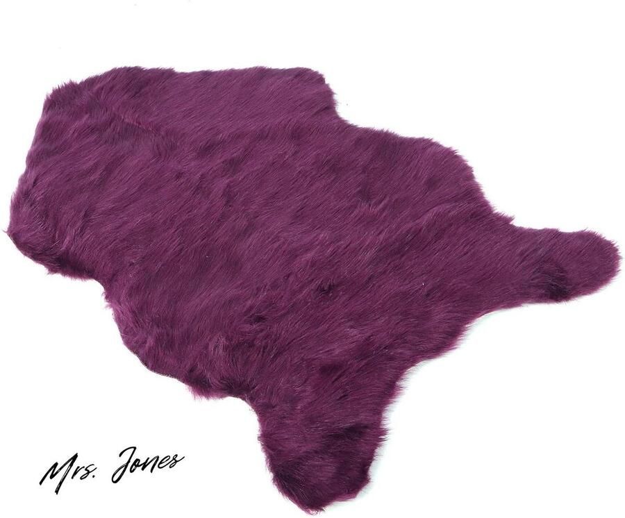 Mrs. Jones Zacht Faux Sheepskin Fur Rug Tapijt voor Slaapkamer Sofa Vloer Woonkamer Decor Purper