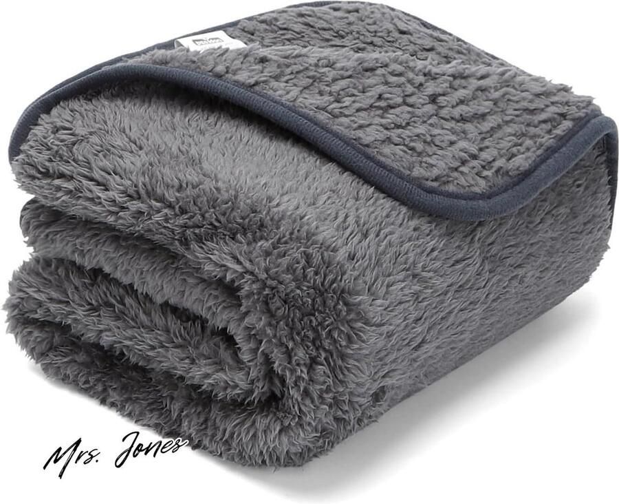 Mrs. Jones Zachte Warme Huisdier Deken Wasbare Fleece Kattendeken Geschikt voor Kleine Middelgrote Hond Puppy Katten Grijs 100 * 80cm