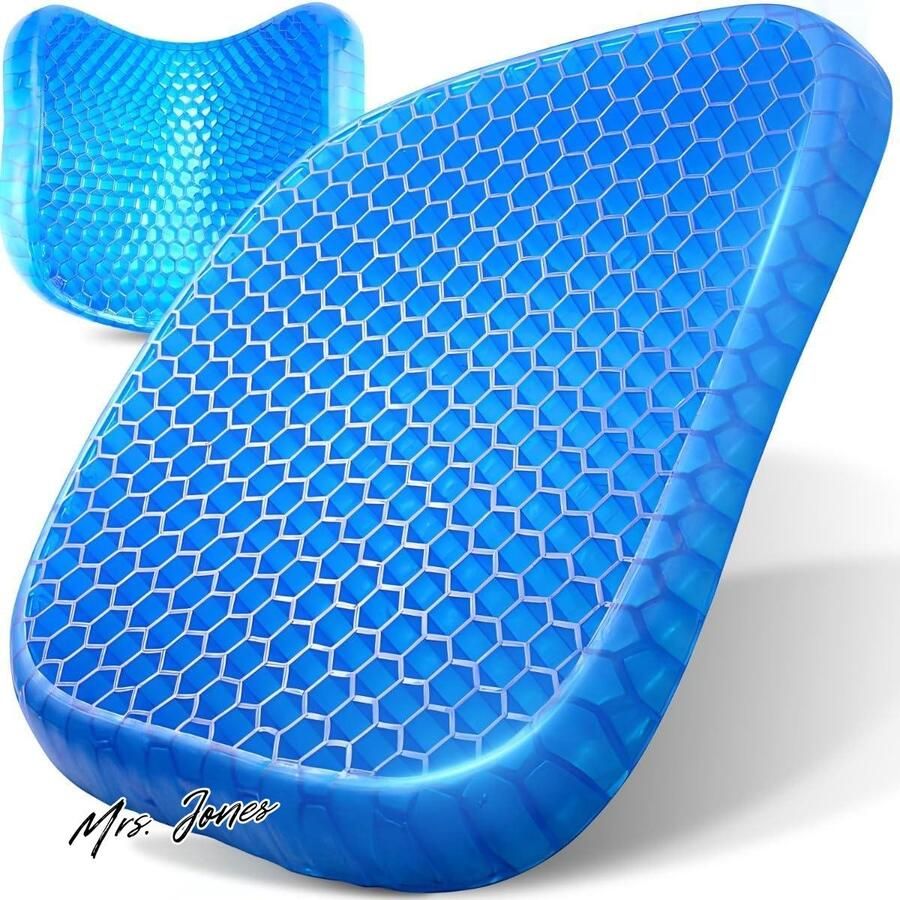 Mrs. Jones Zitkussen ergonomisch zitcomfort voor bureaustoel auto dik gelkussen Retoo Gel Comfort