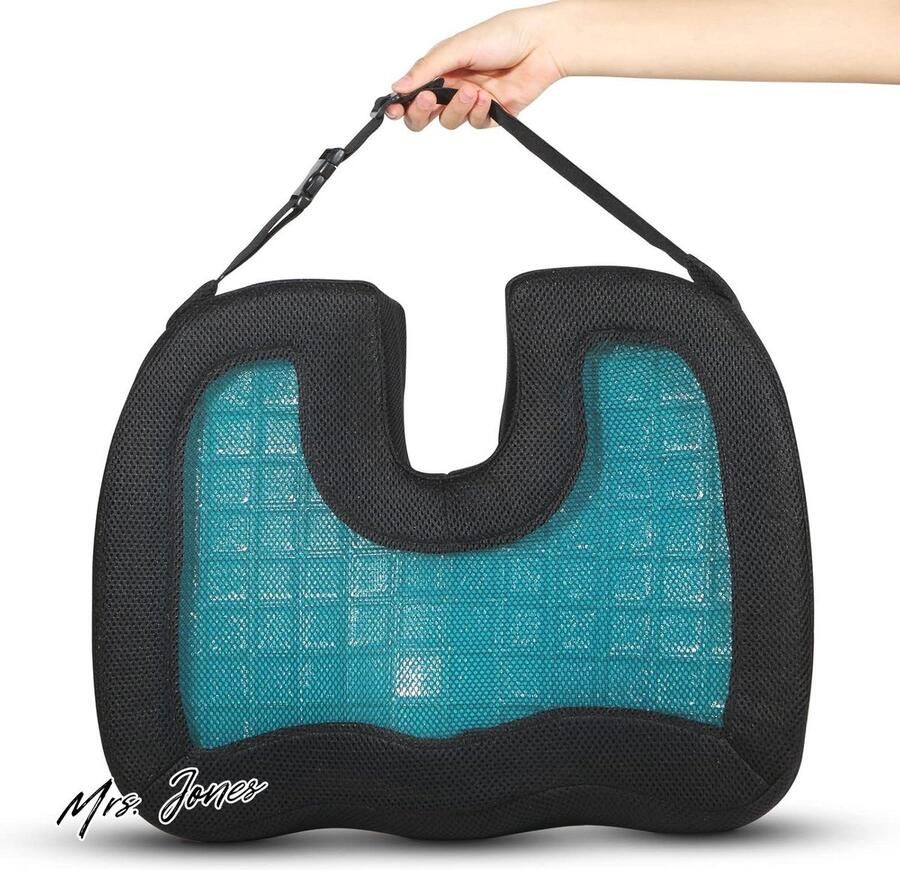 Mrs. Jones zitkussen traagschuim met koelgel voor stuitbeenpijnverlichting en ischias bureaustoel autostoel rug- en staartbeenpijn