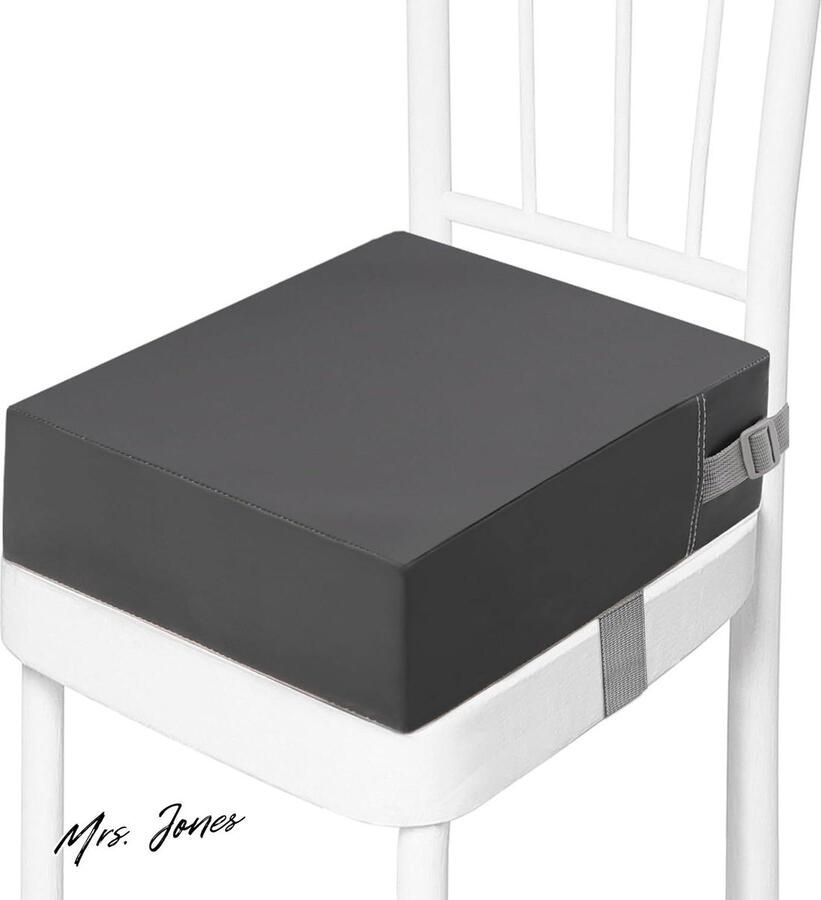 Mrs. Jones Zitverhoger stoel draagbare boosterstoel met 2 veiligheidsgespen wasbaar zitverhoging voor eettafel babybooster zitkussens kinderzitkussen