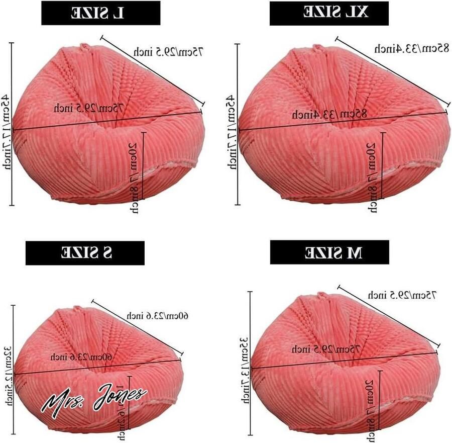 Mrs. Jones Zitzak zonder vulling voor kinderen en volwassenen wit maat XL knuffeldieren hoes