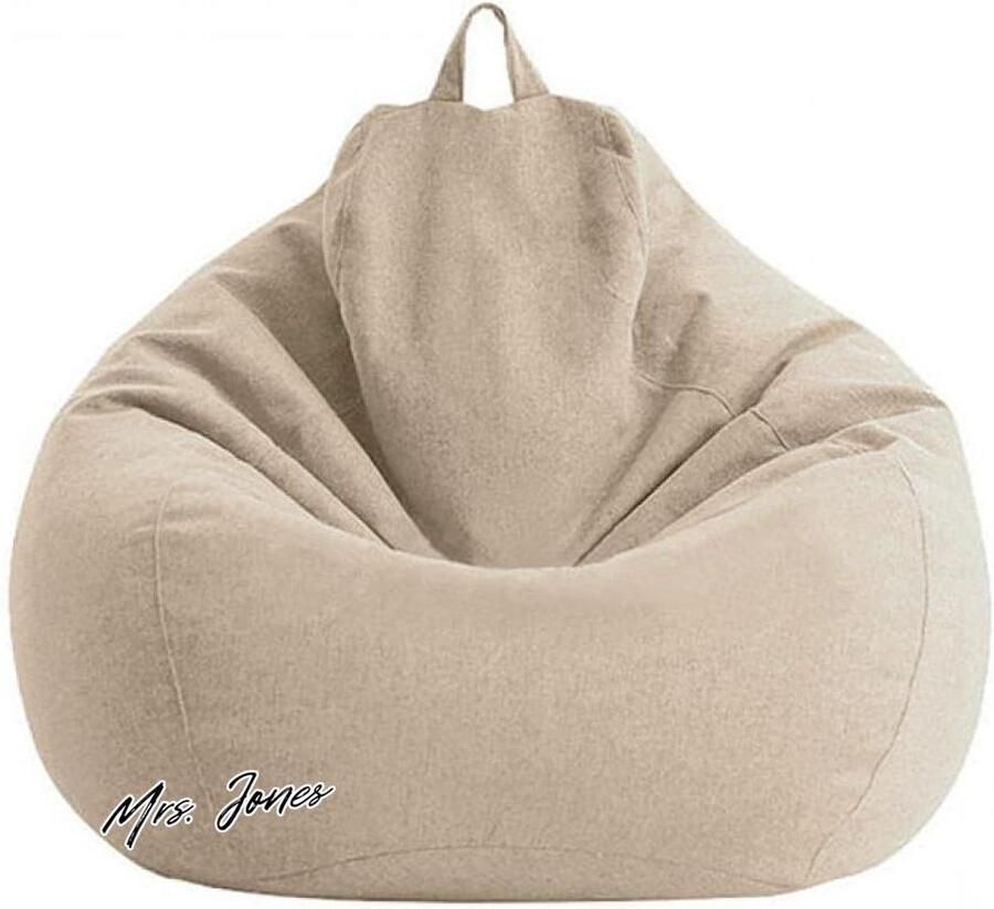 Mrs. Jones Zitzakhoes zonder vulling zitzakbeschermer voor luie ligstoel geschikt voor banken en stoelen voor volwassenen en kinderen x 90 cm Kaki