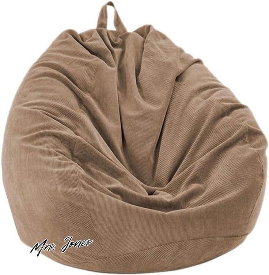 Mrs. Jones Zitzakstoelhoes Wasbare Ultrazachte Corduroy Stevige Zitzakhoes 70 x 80 cm Bruin Maat Covers Hofleverancier