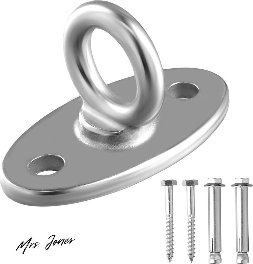 Mrs. Jones Zware belasting hangstoel wand-plafondhouder ophangset voor yoga-schommel 304 vaste houder U-type roestvrij staal stille plafondhaken voor hangstoel zonnezeil