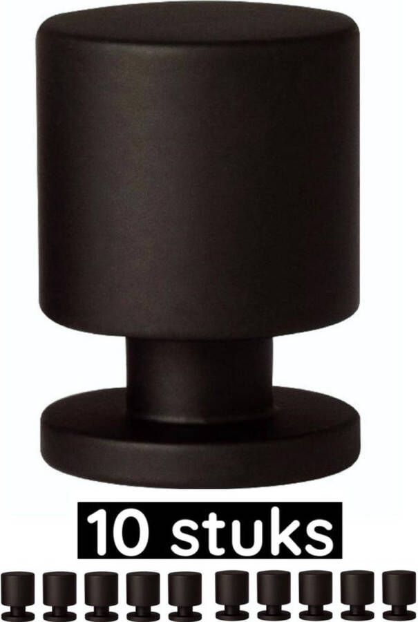 MSQDESIGN Kastknop zwart (Metaal) Kastknoppen zwart 10 stuks Deurknopjes zwart voor kast Deurknop zwart Deurknopjes zwart Handgreep Meubelknop zwart Meubelknoppen zwart Deurknopjes zwart Deurknoppen zwart Ladeknoppen voor deurtjes