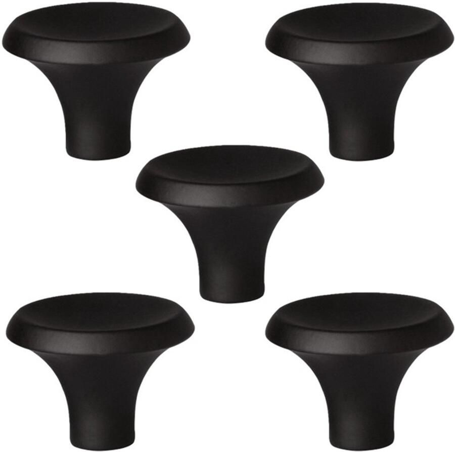MSQDESIGN Kastknop zwart (Metaal) Kastknoppen zwart 5 stuks Deurknopjes zwart voor kast Deurknop zwart Deurknopjes zwart Handgreep Meubelknop zwart Meubelknoppen zwart Deurknopjes zwart Deurknoppen zwart Ladeknoppen voor deurtjes - Foto 2