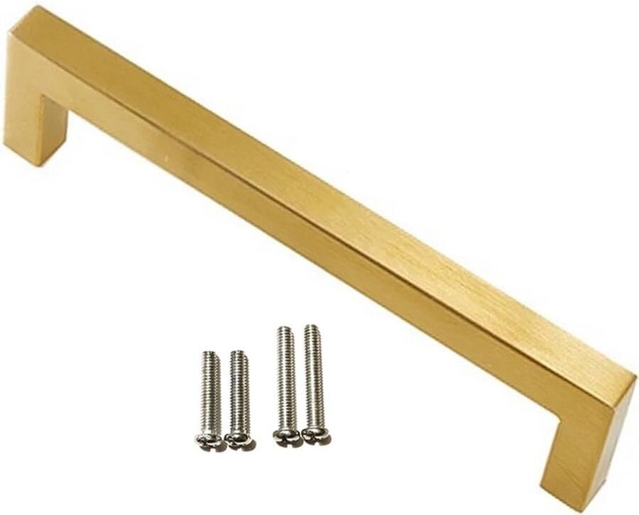 MSQDESIGN Handgrepen Goud RVS (Groot) Handgreep Goud 320 mm Handgrepen kast Meubelgrepen Keukengreep Goud Kastgrepen Handgrepen keukenkastjes Meubelgreep Handgrepen voor deurtjes handgreep keuken Deurgreep ladegreep incl schroeven - Foto 3