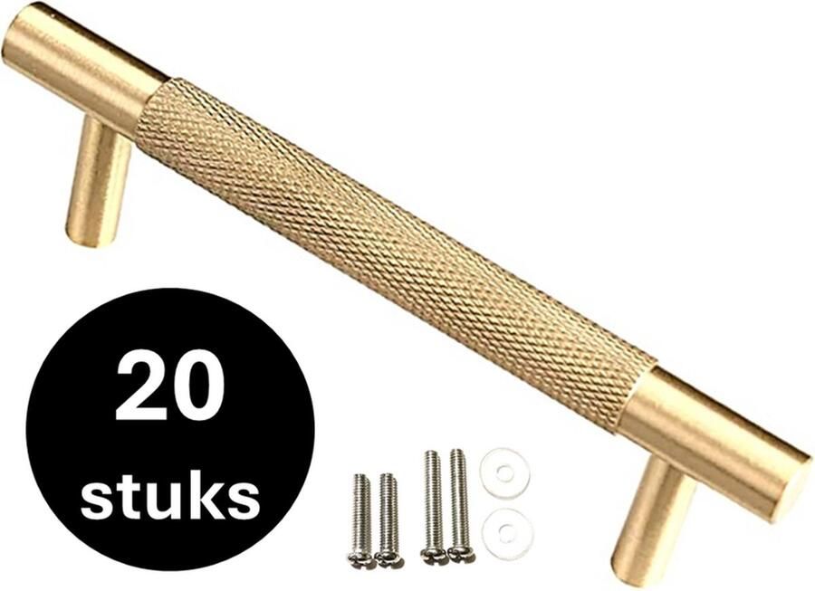 MSQDESIGN Handgreep Mat Goud Handgrepen Goud 128 mm 20 stuks Handgrepen kast Meubelgrepen Keukengreep Goud Kastgrepen Handgrepen keukenkastjes Meubelgreep Handgrepen voor deurtjes handgreep keuken Deurgreep ladegreep incl schroeven - Foto 2