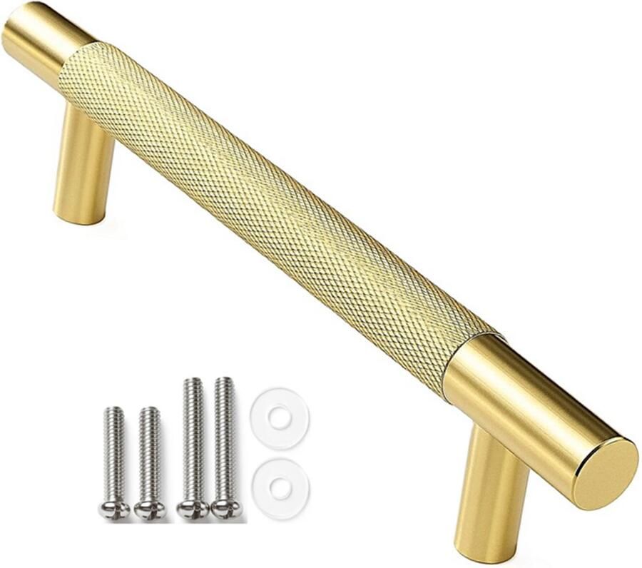 MSQDESIGN Handgreep Mat Goud Handgrepen Goud 192 mm Handgrepen kast Meubelgrepen Keukengreep Goud Kastgrepen Handgrepen keukenkastjes Meubelgreep Handgrepen voor deurtjes handgreep keuken Deurgreep ladegreep incl schroeven