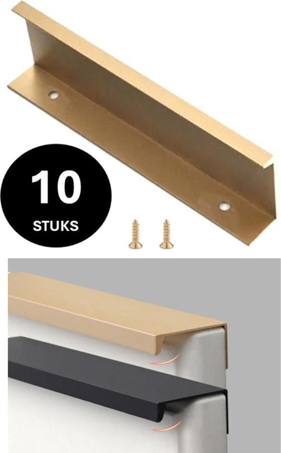 MSQDESIGN Handgrepen Goud Handgreep Goud 80 mm 10 stuks Handgrepen kast Meubelgrepen Keukengreep Goud Kastgrepen Handgrepen keukenkastjes Meubelgreep Handgrepen voor deurtjes handgreep keuken Deurgreep ladegreep incl schroeven