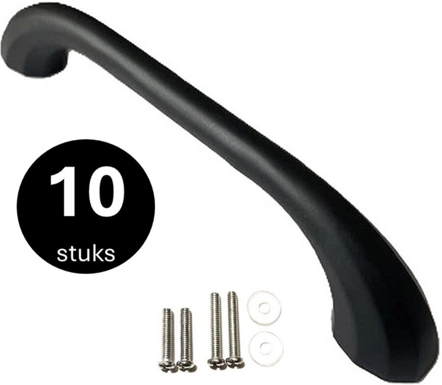 MSQDESIGN NIEUW Design Handgrepen zwart Handgreep zwart 128 mm -10 stuks- Handgrepen kast Meubelgrepen Keukengreep Kastgrepen Handgrepen keukenkastjes Meubelgreep Handgrepen voor deurtjes handgreep keuken Deurgreep ladegreep -incl schroeven
