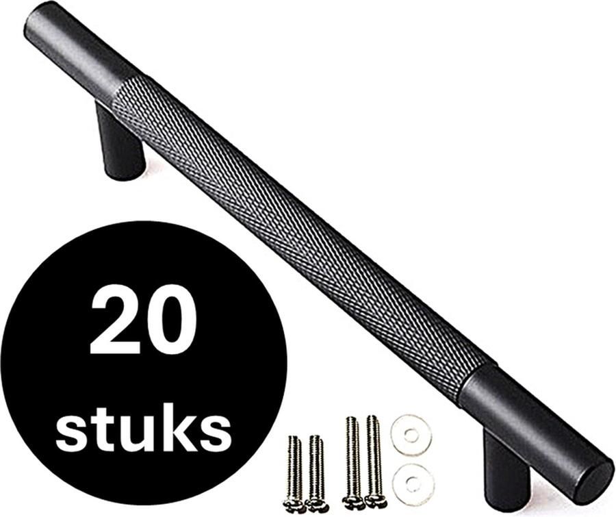 MSQDESIGN Handgrepen zwart Handgreep zwart 128 mm 20 stuks Handgrepen kast Meubelgrepen Keukengreep zwart Kastgrepen Handgrepen keukenkastjes Meubelgreep Handgrepen voor deurtjes handgreep keuken Deurgreep ladegreep incl schroeven - Foto 2