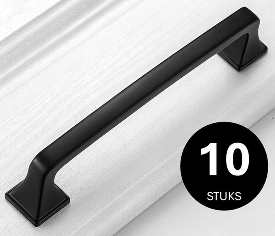 MSQDESIGN Handgrepen zwart Handgreep zwart 128 mm 10 stuks Handgrepen kast Meubelgrepen Keukengreep zwart Kastgrepen Handgrepen keukenkastjes Meubelgreep Handgrepen voor deurtjes handgreep keuken Deurgreep ladegreep incl schroeven - Foto 2