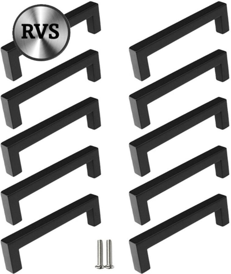 Gld handgreep zwart 128 mm Kastgreep zwart _2 stuks_ Meubelgreep zwart keukengreep zwart Kastgreppen zwart meubelgreeppen zwart Meubelgreep zwart handgrepen zwart keukengrepen zwart Meubelbeslag zwart deurgreep zwart Deurgreepjes zwart2 - Foto 5