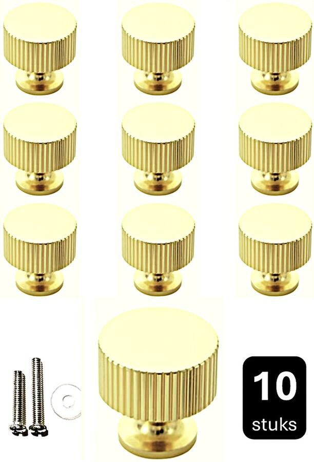 MSQDESIGN Kastknop Goud (Metaal) Kastknoppen Goud 10 stuks Deurknopjes Goud voor kast Deurknop Goud Deurknopjes Goud Handgreep Goud Meubelknop Goud Meubelknoppen Goud Deurknopjes Goud Deurknoppen Goud Ladeknoppen voor deurtjes