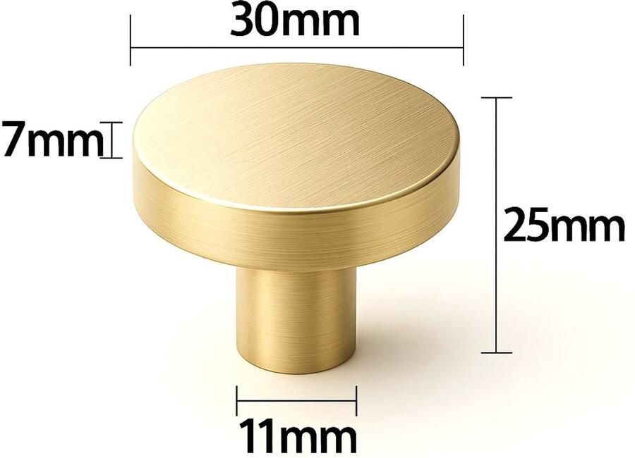 MSQDESIGN Kastknop Goud (Metaal) Kastknoppen Goud 8 stuks Deurknopjes Goud voor kast Deurknop Goud Deurknopjes Goud Handgreep Goud Meubelknop Goud Meubelknoppen Goud Deurknopjes Goud Deurknoppen Goud Ladeknoppen voor deurtjes