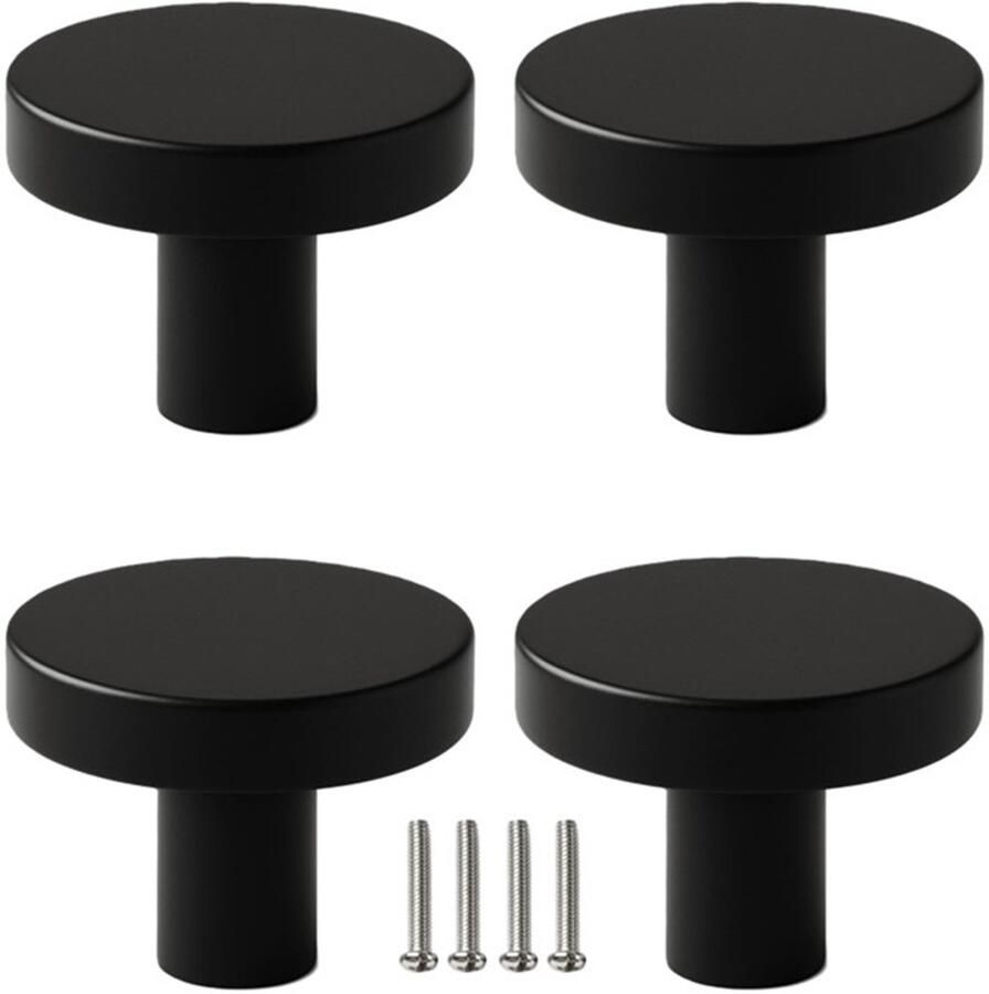 MSQDESIGN Kastknop zwart (Metaal) Kastknoppen zwart 5 stuks Deurknopjes zwart voor kast Deurknop zwart Deurknopjes zwart Handgreep Meubelknop zwart Meubelknoppen zwart Deurknopjes zwart Deurknoppen zwart Ladeknoppen voor deurtjes