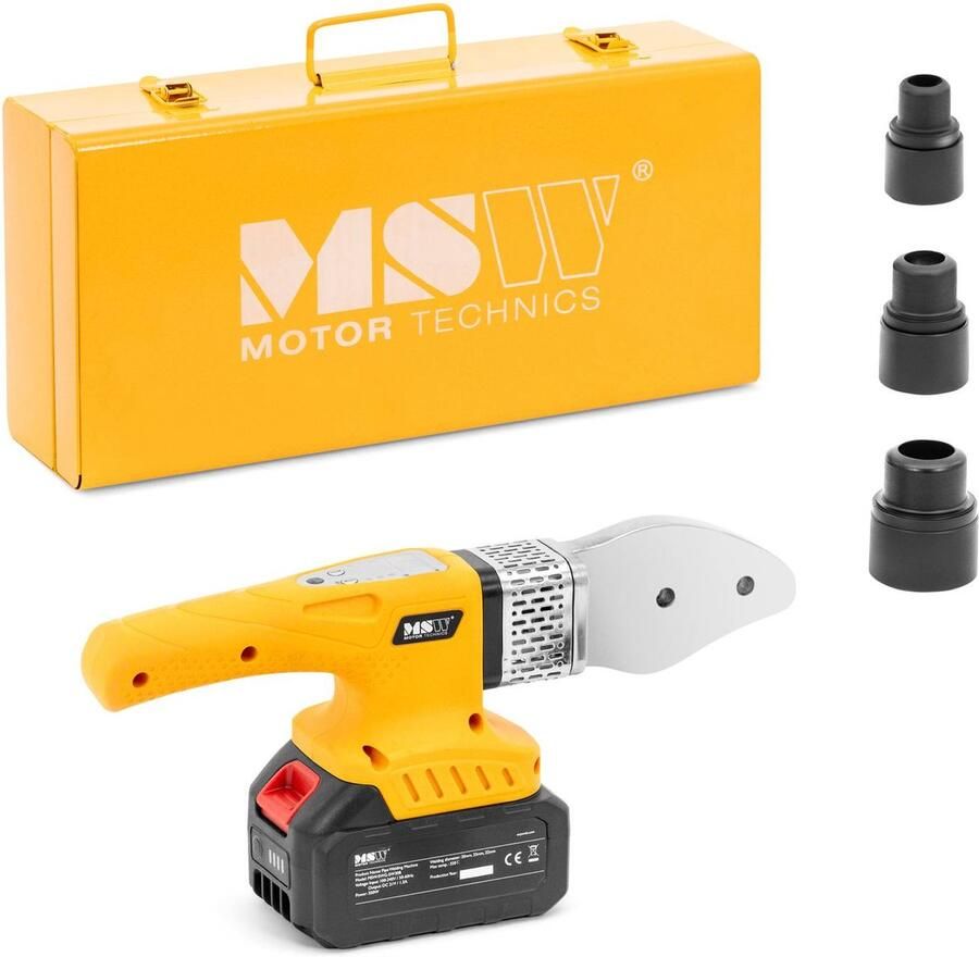 MSW Kunststof buis lasapparaat accu 350 W 20 tot 32 mm tot 320 °C