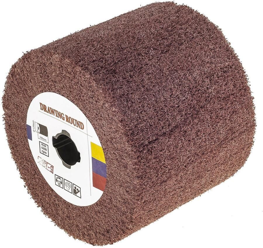 MSW Schuurwals van vlies voor satineermachine 120x100mm korrelgrootte P180