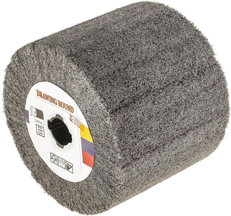 MSW Schuurwals van vlies voor satineermachine 120x100mm korrelgrootte P600