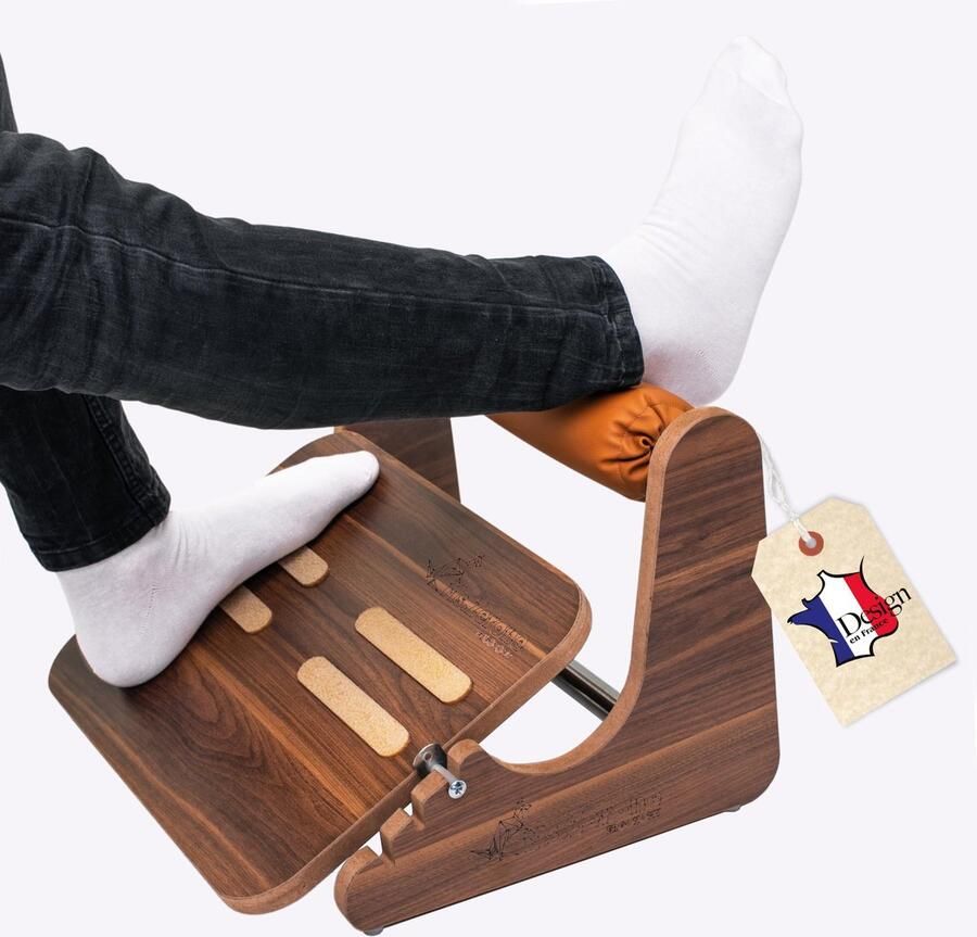 MSZERONE Voetenbank met enkelondersteuning in hoogte verstelbare voetenbank antislip en ergonomisch voetenbank van milieuvriendelijk materiaal kantooraccessoires voor thuiskantoor