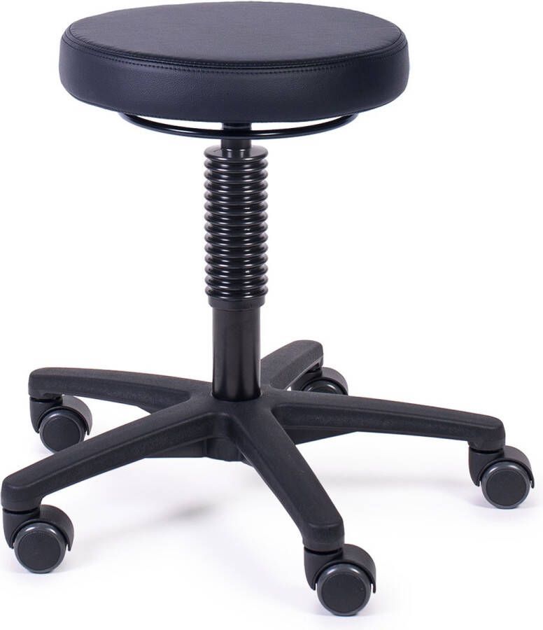 MTM STOELEN Tabouret JORD 160-N zithoogte 47 62 cm zitting zwart kunstleer bureaukruk voor onderwijs en zorg