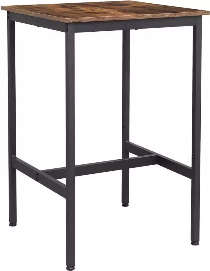 MuCasa © bartafel hoge keukentafel lessenaar met stabiel stalen frame 60 x 60 x 90 cm keuken industriële stijl