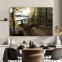 MuchoWow Glasschilderij 120x80 cm Schilderij acrylglas Twee ligbedden op het dek van een cottage Foto op glas Schilderijen - Thumbnail 2