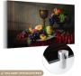 MuchoWow Glasschilderij 40x20 cm Schilderij acrylglas Rustiek Tafel Fruit Stilleven Beker Foto op glas Schilderijen - Thumbnail 1
