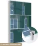 MuchoWow Glasschilderij Architectuur Groen Lamp Ramen Schilderij glas 20x30 cm Muurdecoratie Glazen plaat - Thumbnail 2