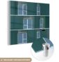 MuchoWow Glasschilderij Architectuur Groen Lamp Ramen Schilderij glas 90x90 cm Muurdecoratie Glazen plaat - Thumbnail 1