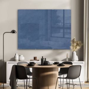 MuchoWow Glasschilderij Leer Blauw Dierenhuid 120x90 cm Acrylglas Schilderijen Foto op Glas