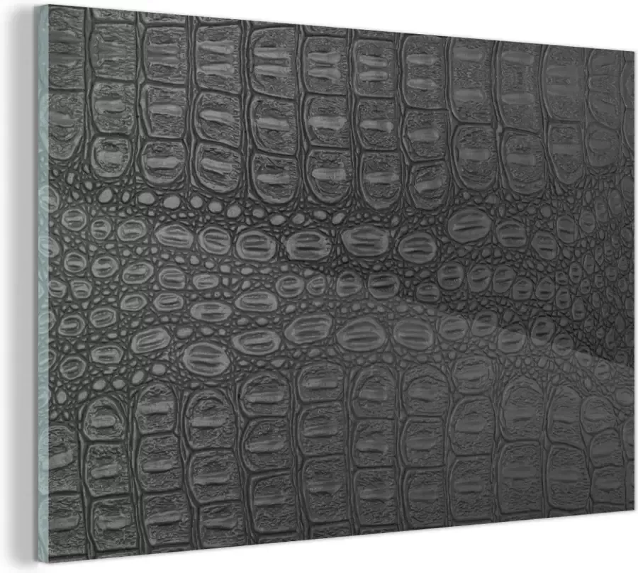 MuchoWow Glasschilderij Leer Structuur Dierenhuid 150x100 cm Acrylglas Schilderijen Foto op Glas