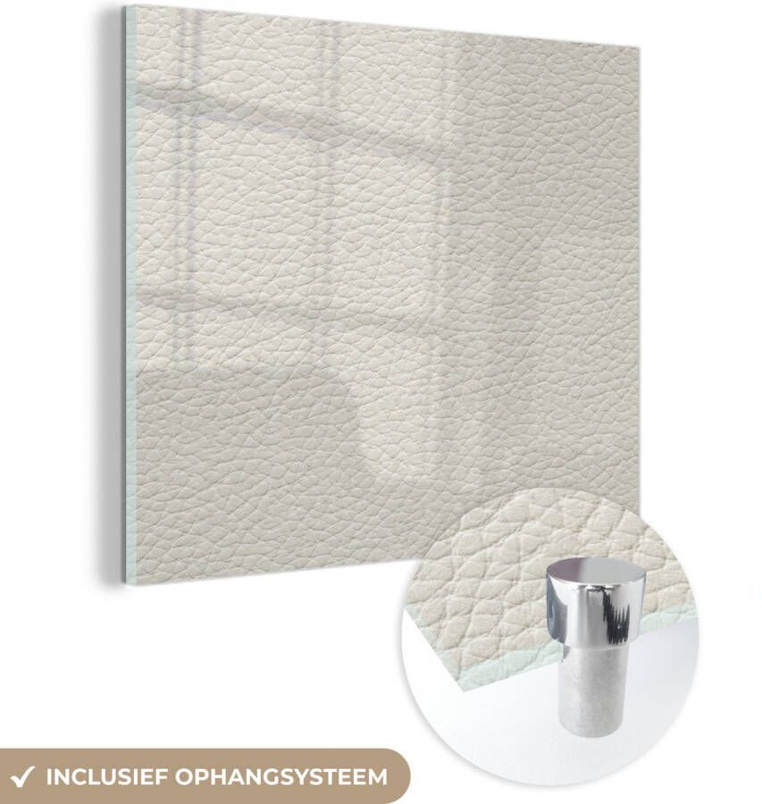 MuchoWow Glasschilderij 20x20 cm Schilderij acrylglas Leer Structuur Dierenhuid Foto op glas Schilderijen - Foto 3