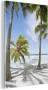 MuchoWow Glasschilderij 120x180 cm Schilderij acrylglas Palmboom Hangmat Zand Foto op glas Schilderijen - Thumbnail 2