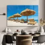 MuchoWow Glasschilderij 120x80 cm Schilderij acrylglas Strandstoel Strand Parasol Zee Zomer Foto op glas Schilderijen - Thumbnail 2