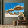 MuchoWow Glasschilderij 160x120 cm Schilderij acrylglas Strandstoel Strand Parasol Zee Zomer Foto op glas Schilderijen - Thumbnail 2