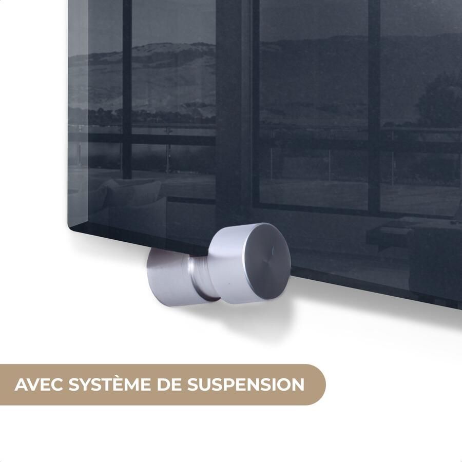 MuchoWow Glasschilderij Vrouw Fotografie Zwart wit Wanddecoratie glas Schilderij op glas Foto op glas Glasplaat 90x60 cm Muurdecoratie Woonkamer Slaapkamer