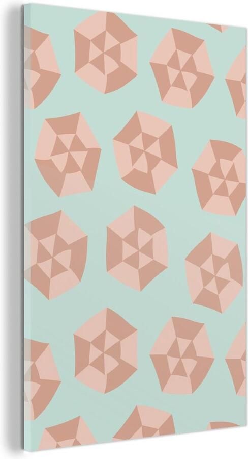 MuchoWow Glasschilderij Zomer Parasols Abstract 120x180 cm Acrylglas Schilderijen Foto op Glas