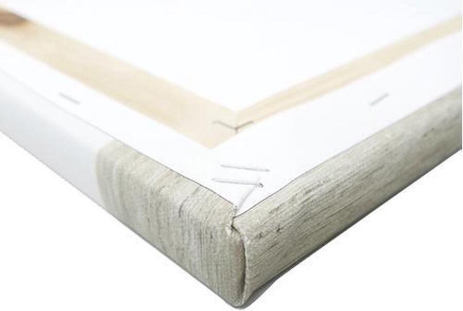 MuchoWow Hangmatten die aan de palmen op strand zijn gebonden op een heldere dag in Grand Cayman Canvas 40x30 cm klein Foto print op Canvas schilderij (Wanddecoratie woonkamer slaapkamer)